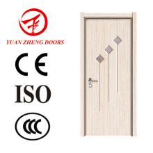 Conception de porte en bois en Chine Porte en salle MDF en PVC